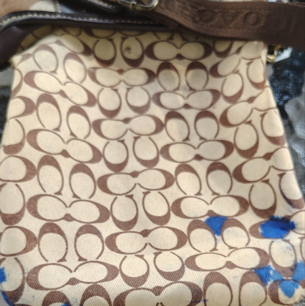 Coach Brown and Cream Crossbody Bag - Picture 9 of 11